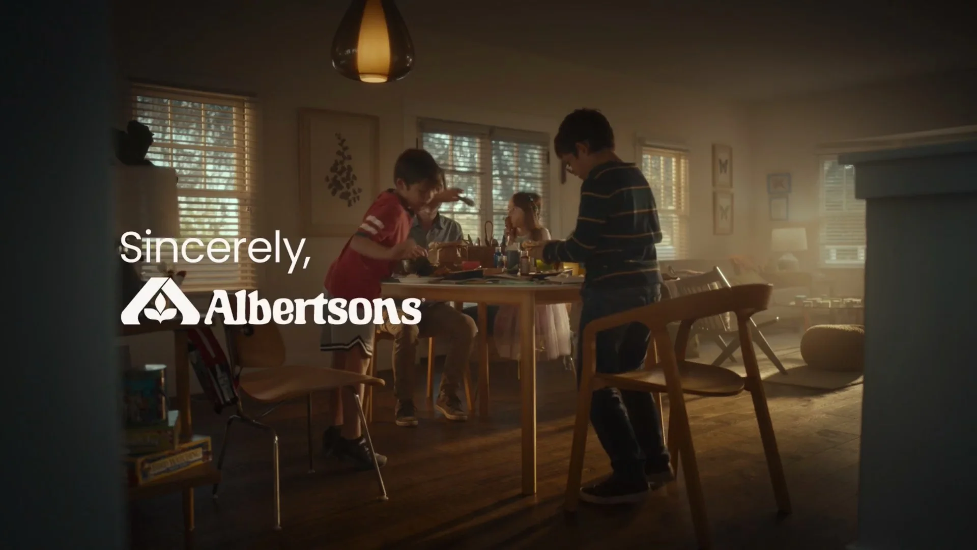 Still from Sincerely, Food: a family around a kitchen table